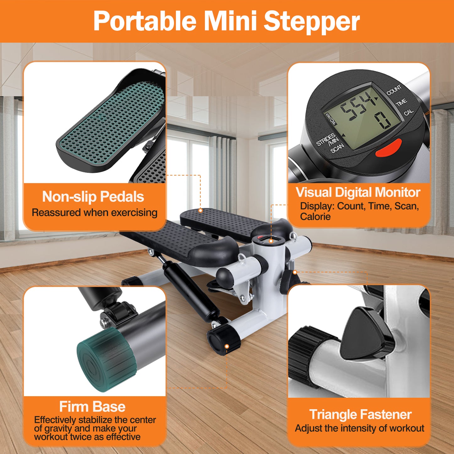 compact stair stepper workout machine for home fat loss