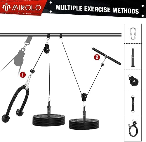 dual cable pulley system for home gym workouts