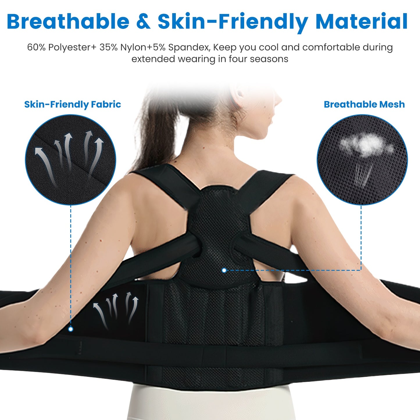 posture corrector for upper back support under clothes