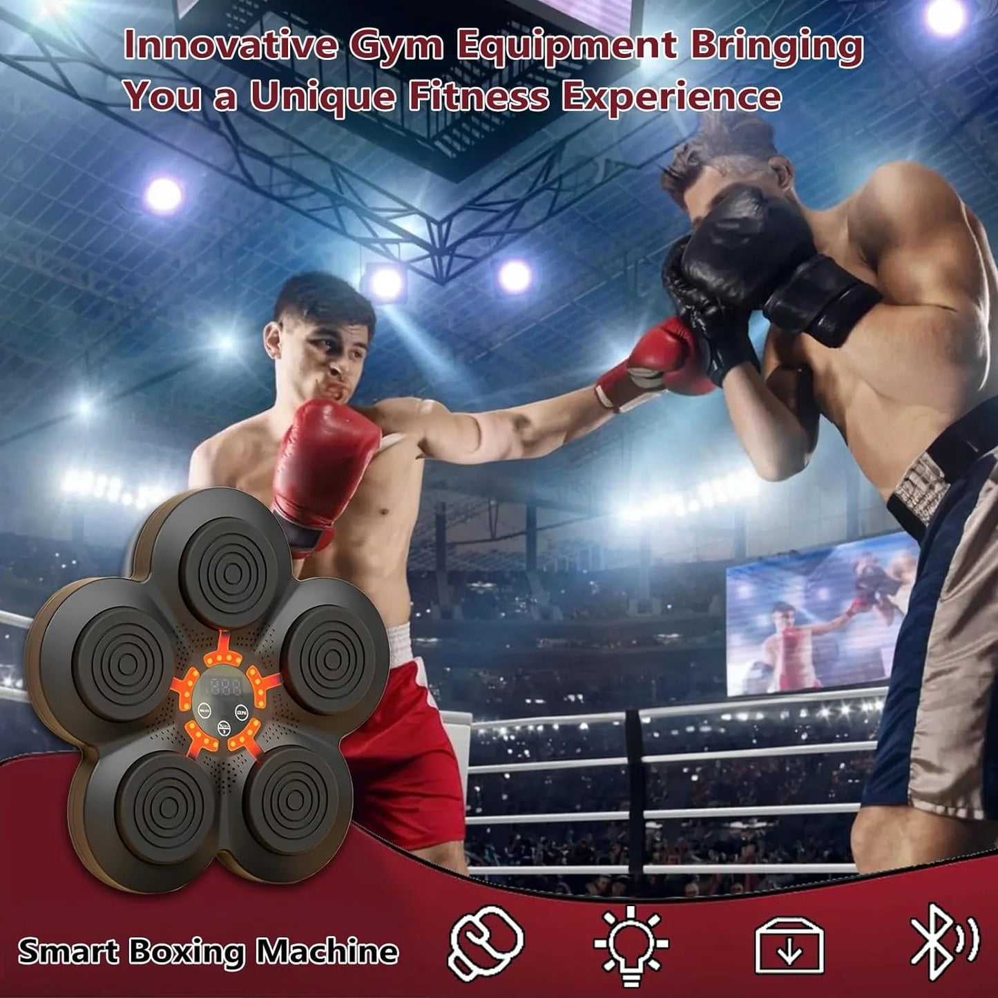 Smart Boxing Machine: Electronic Training Equipment for Speed and Agility Enhancement with Included Boxing Gloves for Diverse Workouts