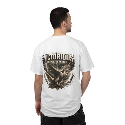 Victorious Eagle T‑Shirt — "Victorious: Earned in Silence / Proven in Action" Graphic Tee