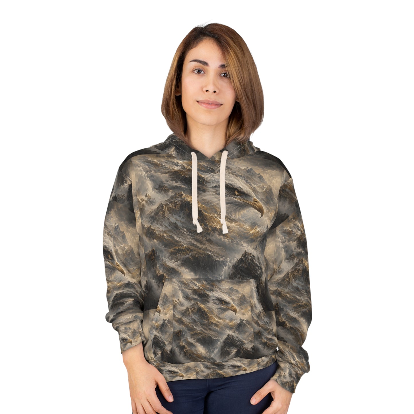 Eagle Storm All-Over Print Hoodie — Majestic Eagle Clouds Pullover