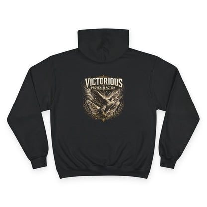Victorious Eagle Hoodie — "Victorious: Proven in Action" Champion Pullover
