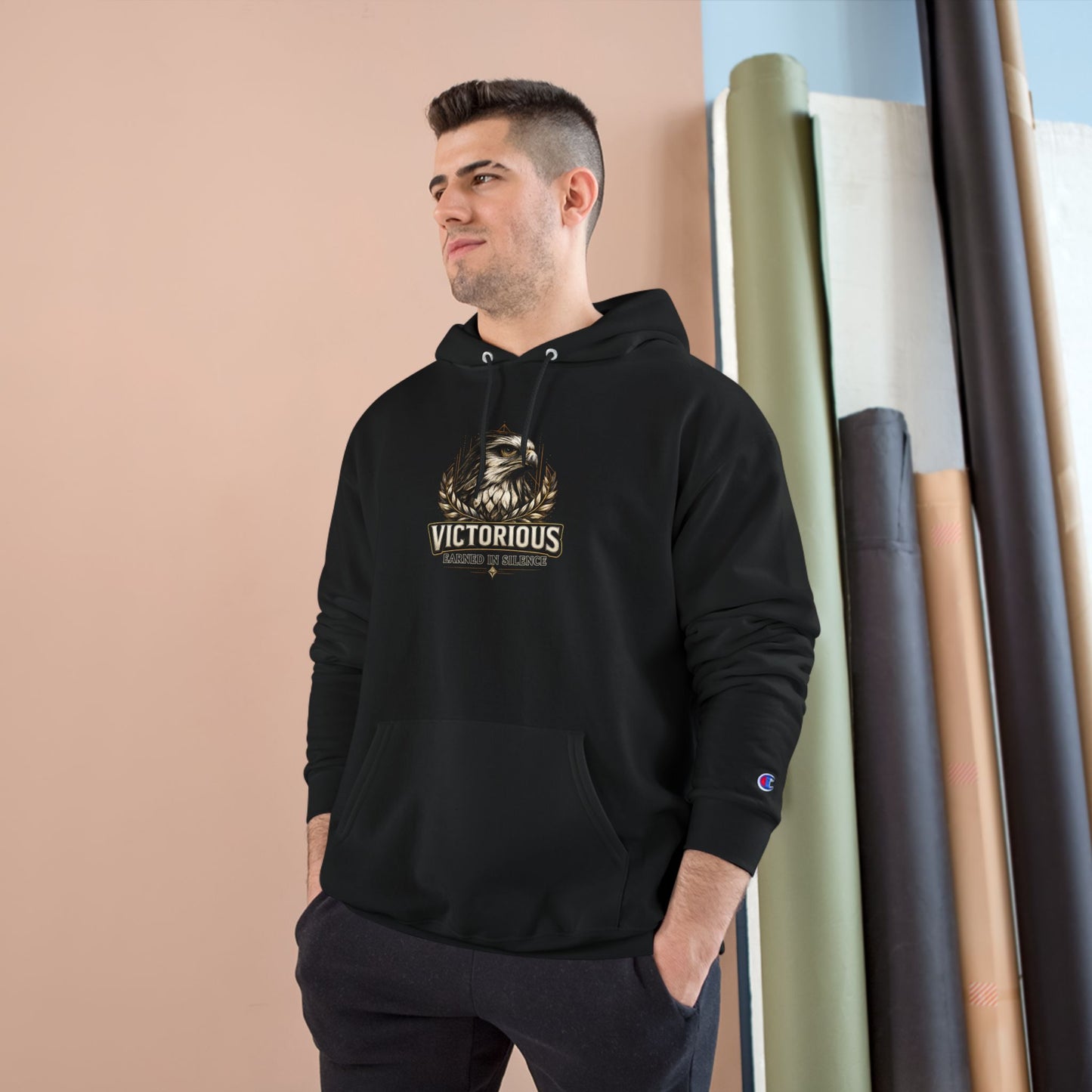 Victorious Eagle Hoodie — "Victorious: Proven in Action" Champion Pullover
