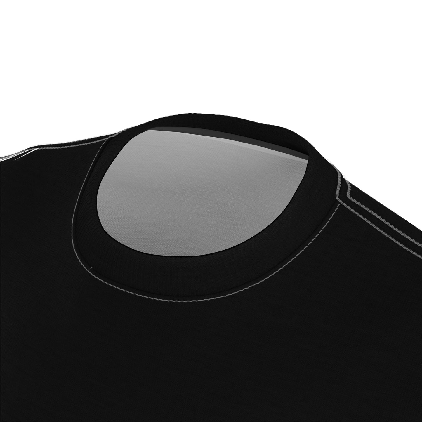 Black Flame Pattern T-Shirt — Minimalist All-Over Print Tee