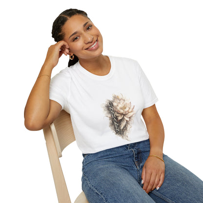 Floral 'UNSHAK' Lotus T-Shirt — Soft Vintage Botanical Tee
