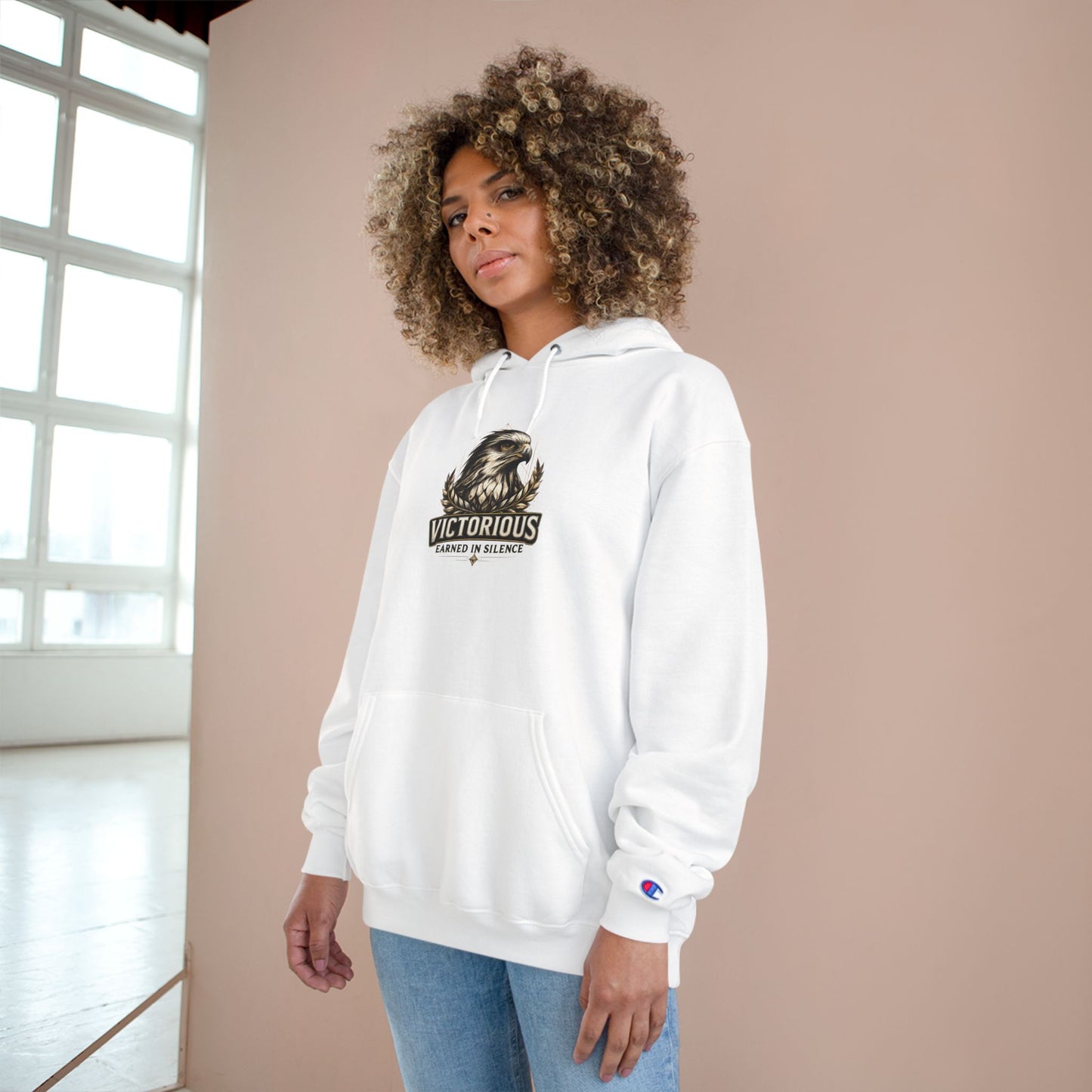 Victorious Eagle Hoodie — "Victorious: Proven in Action" Champion Pullover