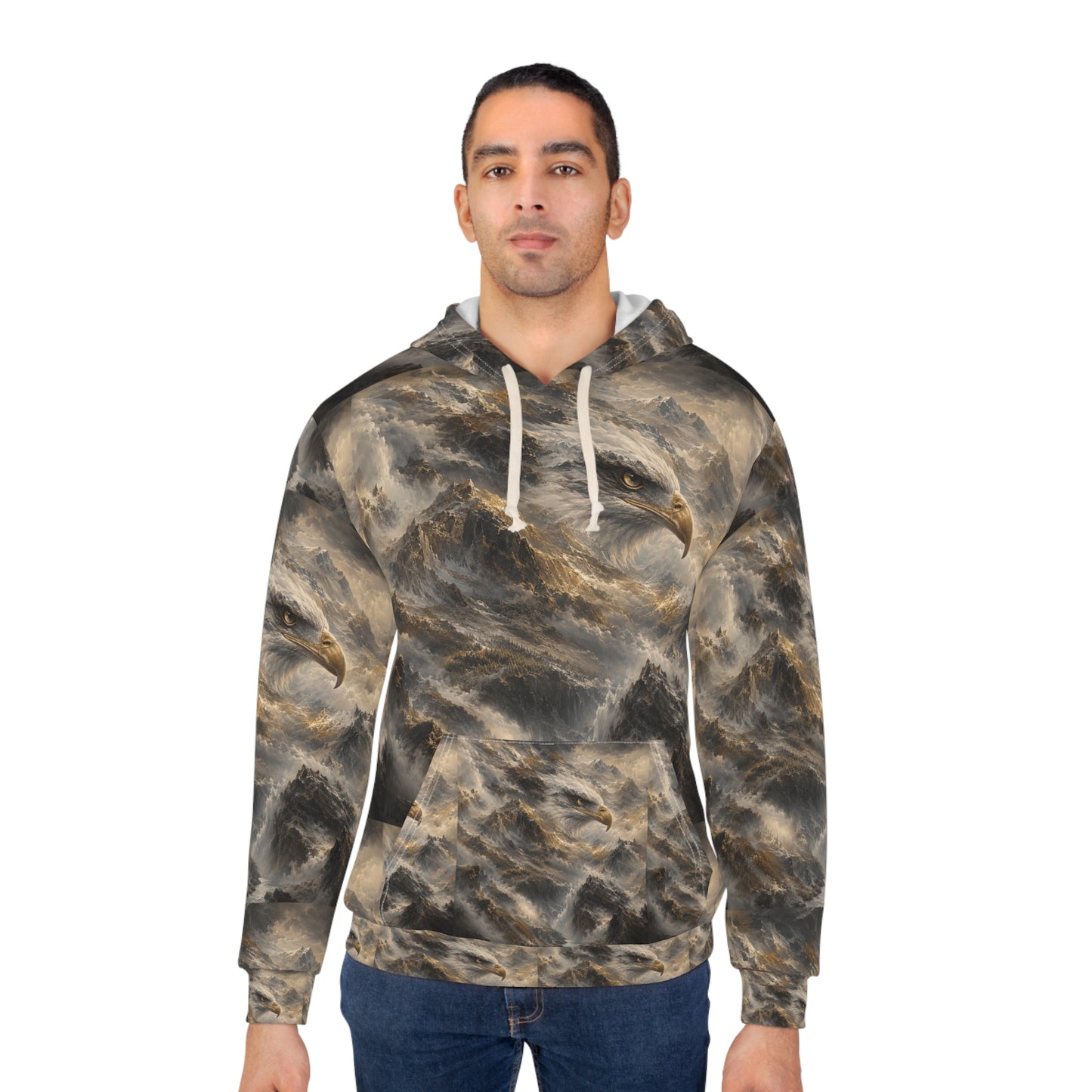 Eagle Storm All-Over Print Hoodie — Majestic Eagle Clouds Pullover