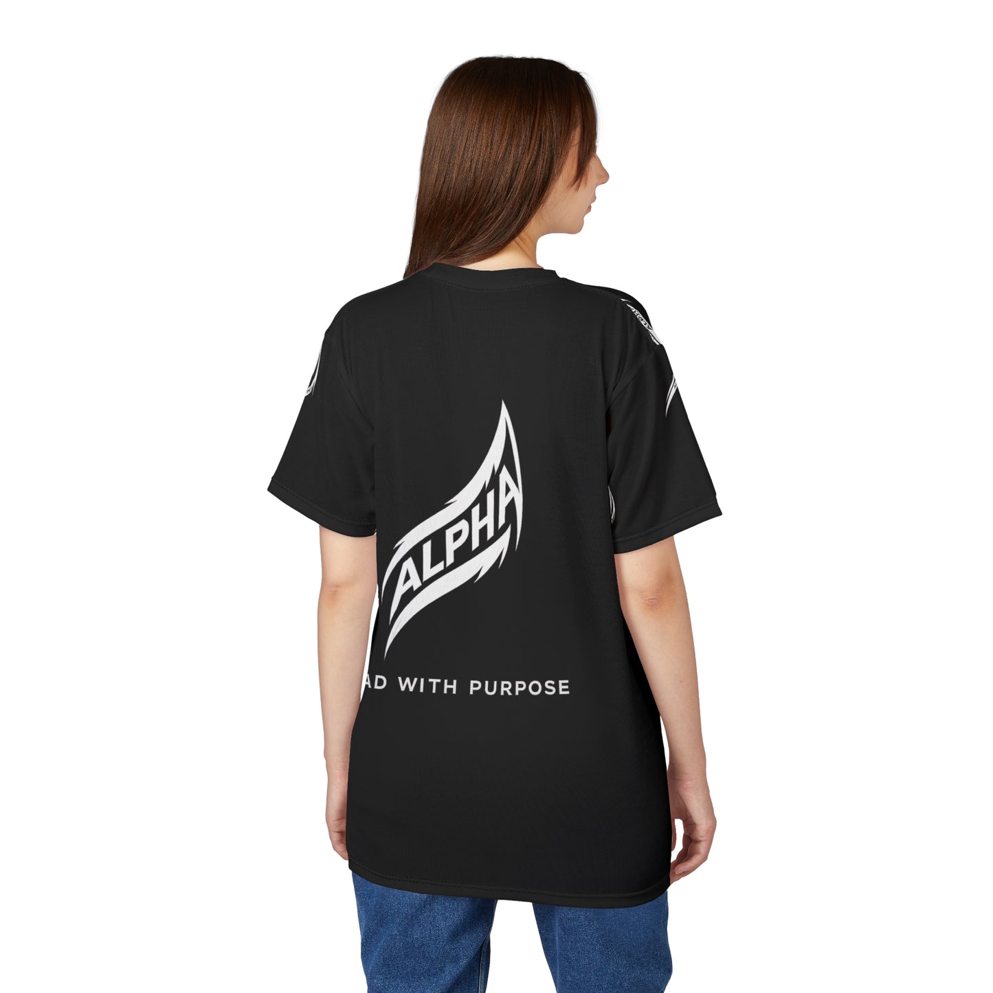 Black Flame Pattern T-Shirt — Minimalist All-Over Print Tee