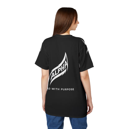 Black Flame Pattern T-Shirt — Minimalist All-Over Print Tee