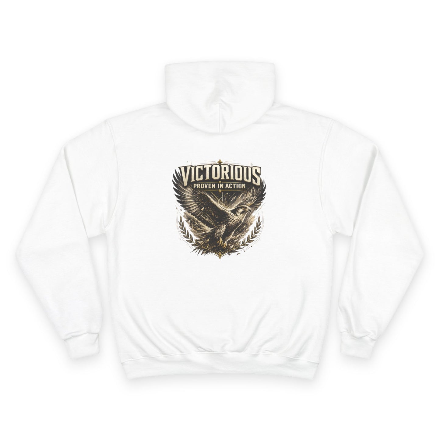 Victorious Eagle Hoodie — "Victorious: Proven in Action" Champion Pullover