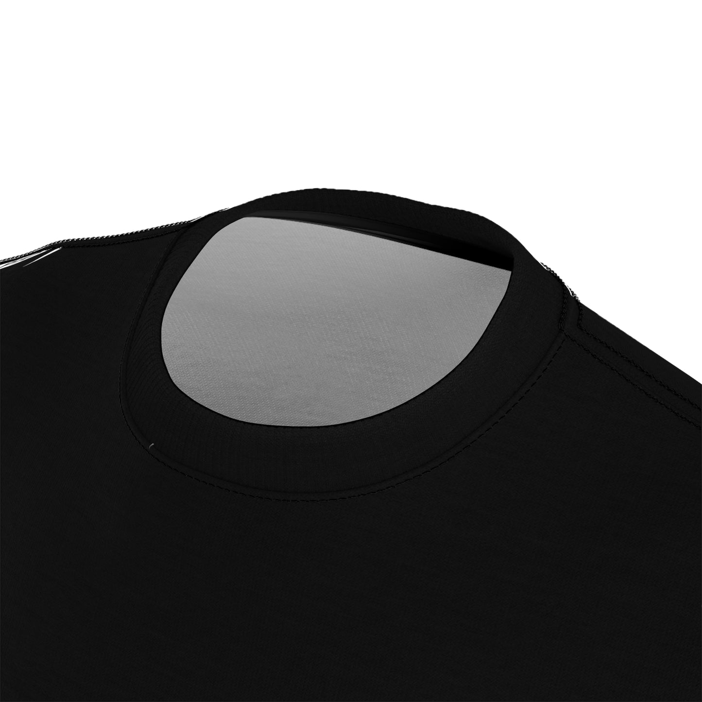 Black Flame Pattern T-Shirt — Minimalist All-Over Print Tee