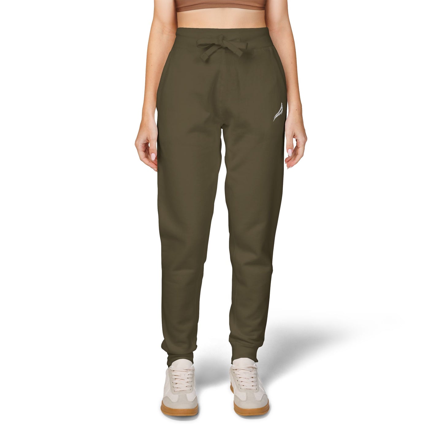 Embroidered Fleece Sweatpants — Cozy Minimalist Joggers