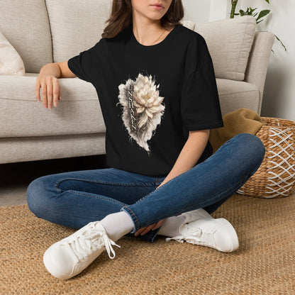 Floral 'UNSHAK' Lotus T-Shirt — Soft Vintage Botanical Tee