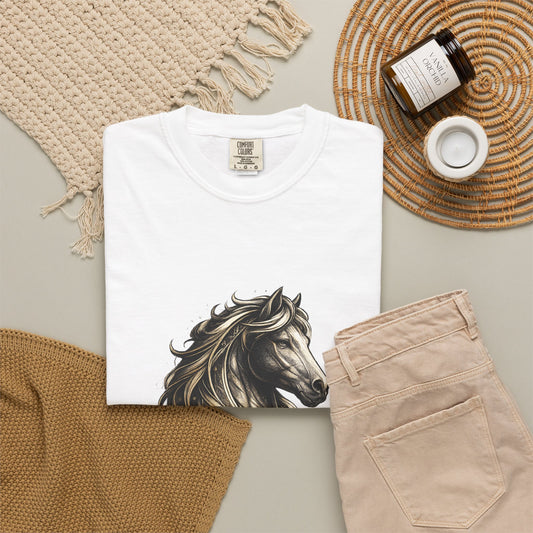 Horse T-Shirt — 'Unrivaled: Built to Lead' Motivational Graphic Tee