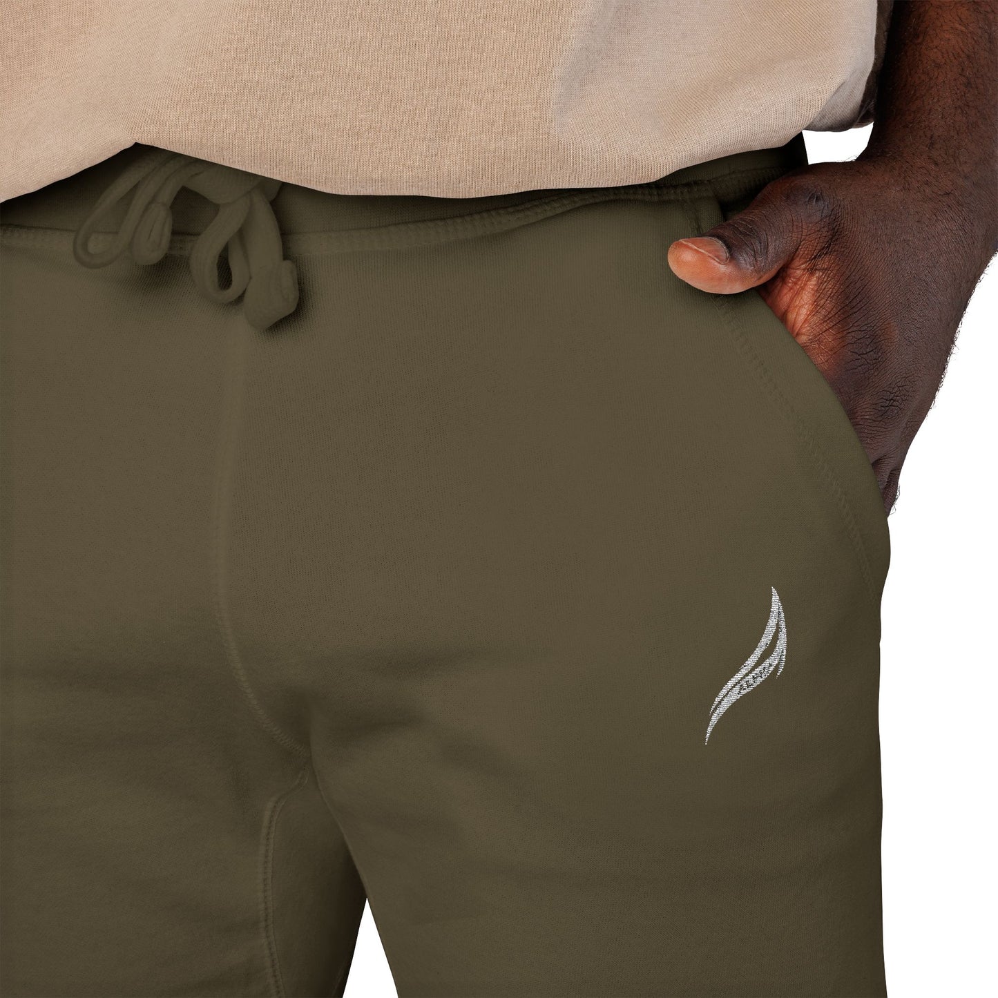 Embroidered Fleece Sweatpants — Cozy Minimalist Joggers