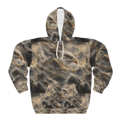 Eagle Storm All-Over Print Hoodie — Majestic Eagle Clouds Pullover