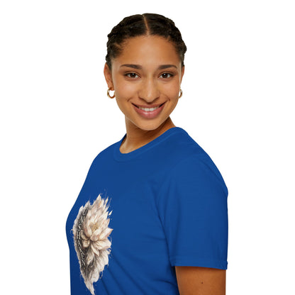 Floral 'UNSHAK' Lotus T-Shirt — Soft Vintage Botanical Tee
