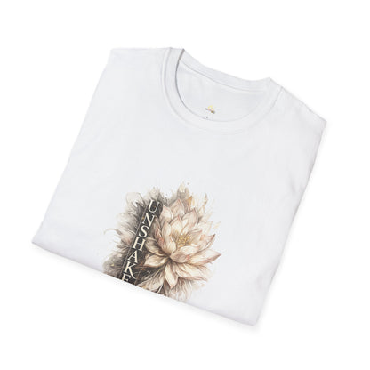 Floral 'UNSHAK' Lotus T-Shirt — Soft Vintage Botanical Tee