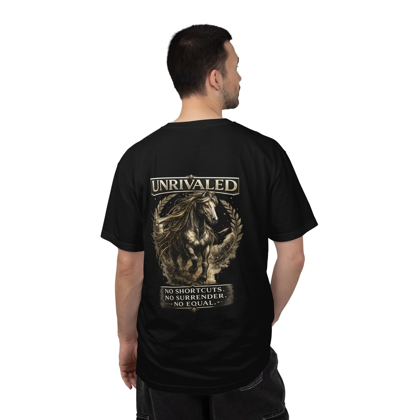 Horse T-Shirt — 'Unrivaled: Built to Lead' Motivational Graphic Tee