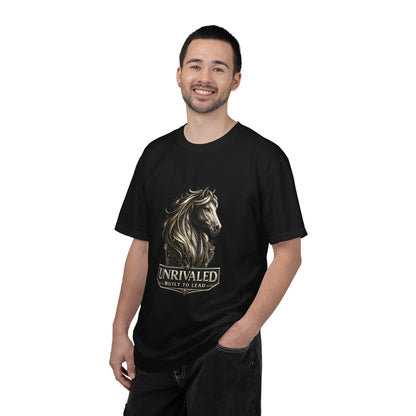 Horse T-Shirt — 'Unrivaled: Built to Lead' Motivational Graphic Tee