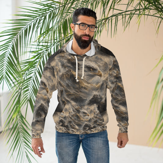 Eagle Storm All-Over Print Hoodie — Majestic Eagle Clouds Pullover