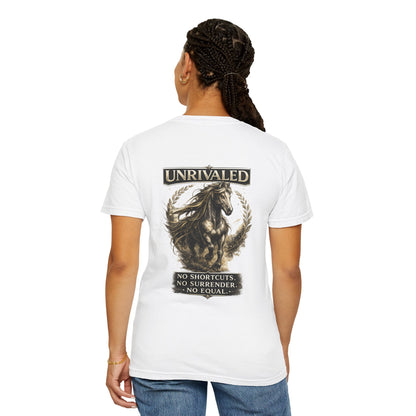 Horse T-Shirt — 'Unrivaled: Built to Lead' Motivational Graphic Tee