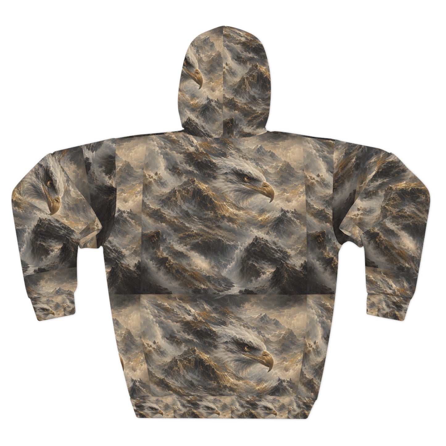 Eagle Storm All-Over Print Hoodie — Majestic Eagle Clouds Pullover