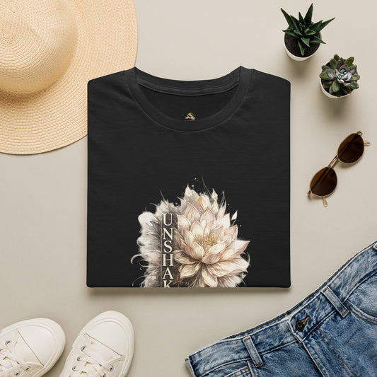 Floral 'UNSHAK' Lotus T-Shirt — Soft Vintage Botanical Tee