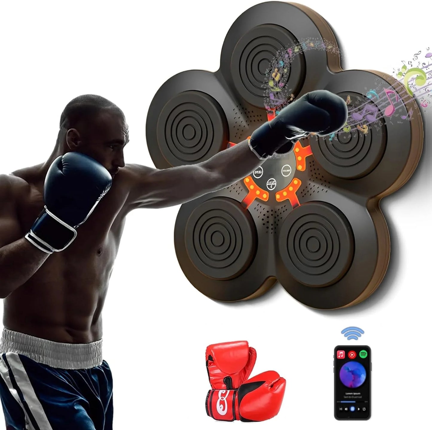 Smart Boxing Machine: Electronic Training Equipment for Speed and Agility Enhancement with Included Boxing Gloves for Diverse Workouts
