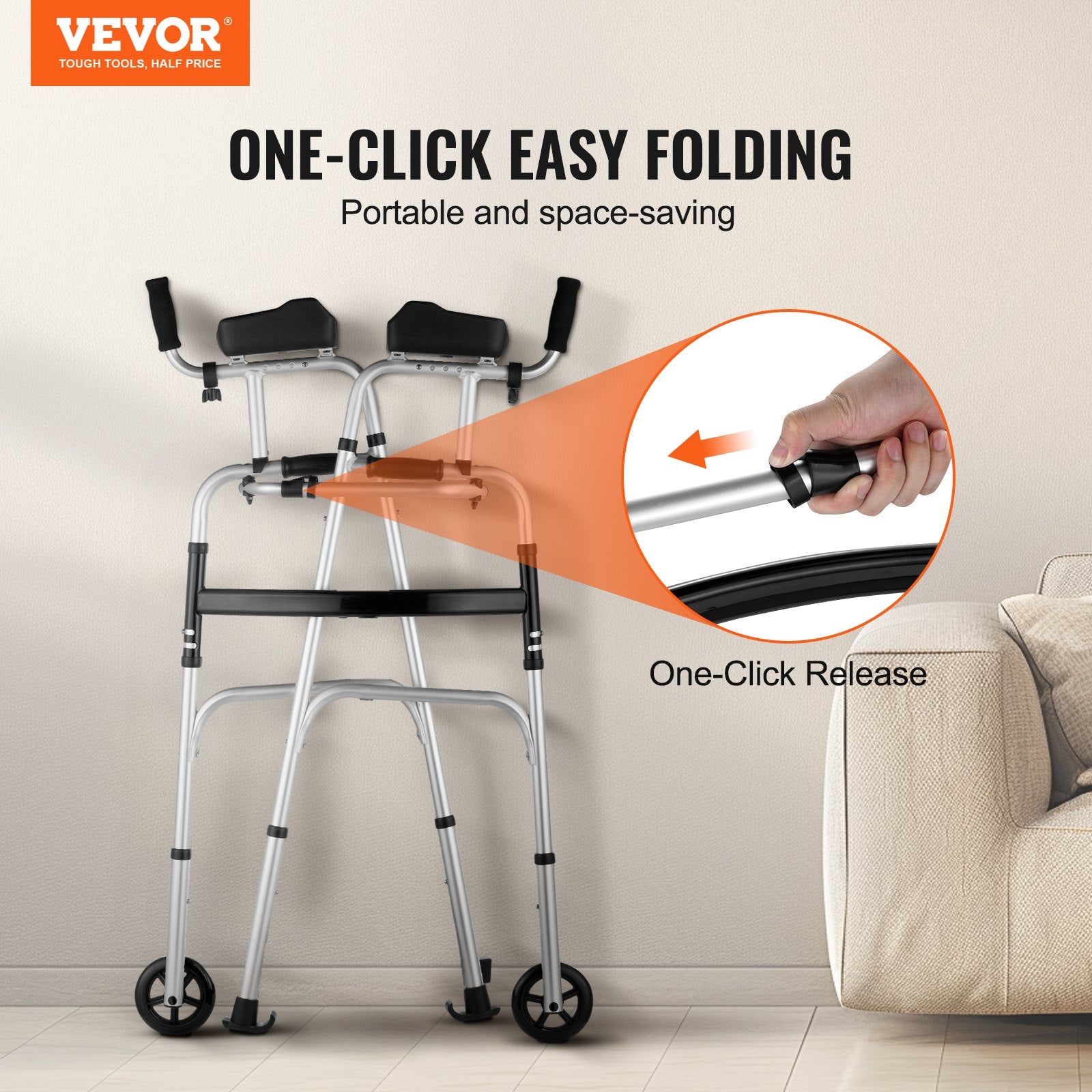Front Wheeled Mobility Aid For Elderly Handicapped Disabled