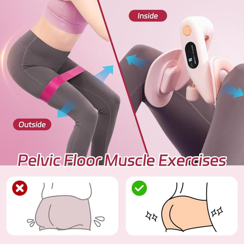 Thigh Trainer - Home Fitness Equipment (Suitable for Inner Thigh, Leg and Arm Training) | Arm Shaping Accessories Available | Versions: Standard, Smart Counter Version; Pelvic Floor Muscle Trainer for Women, Portable Fitness Device