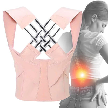 Waist Trainer Corrects Bad Posture for Teenager and Adult, Helps and Hunchback, Back Support Posture Correction, Shoulder Belt Correction, Vest Support Relieves Neck, Shoulder, and Back Pain, Adjustable Velcro Design for Home Office