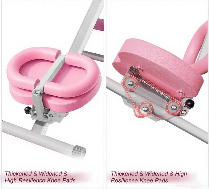 Adjustable Sit-Up Trainer with LCD Monitor Foldable Ab Exercise Machine for Abs Arms Yoga Legs and Glute Muscle Shaping Core Training Equipment for Home Gym