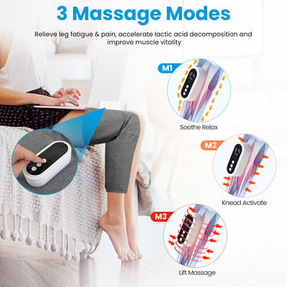 air compression thigh knee calf massager device