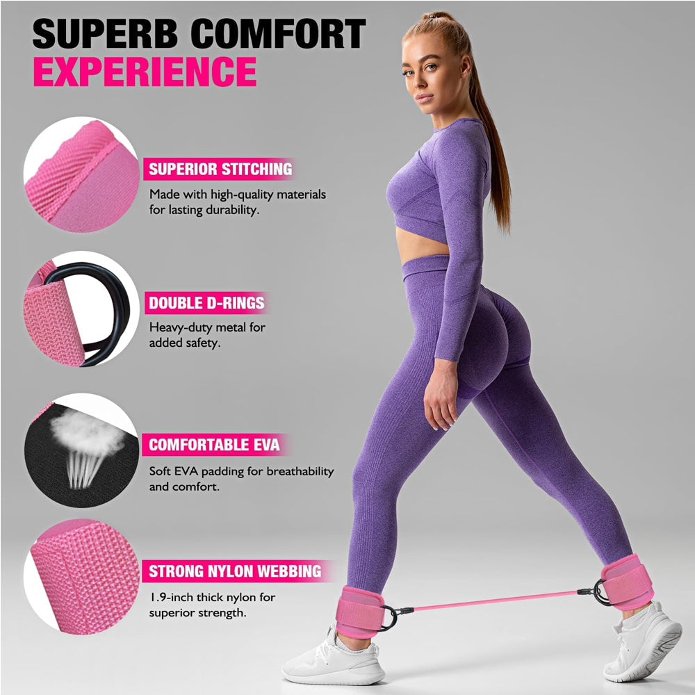 ankle strap resistance bands for glutes and legs
