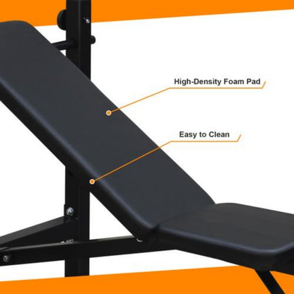 bench press and squat rack for full body training