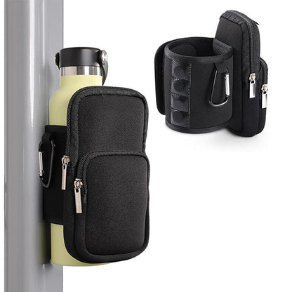 bottle sleeve with pocket for phone and cards