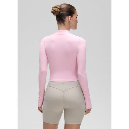 CRZ YOGA Womens Butterluxe Full Zip Cropped Workout Jacket Slim Fit Lightweight Athletic Yoga Tops with Thumb Holes