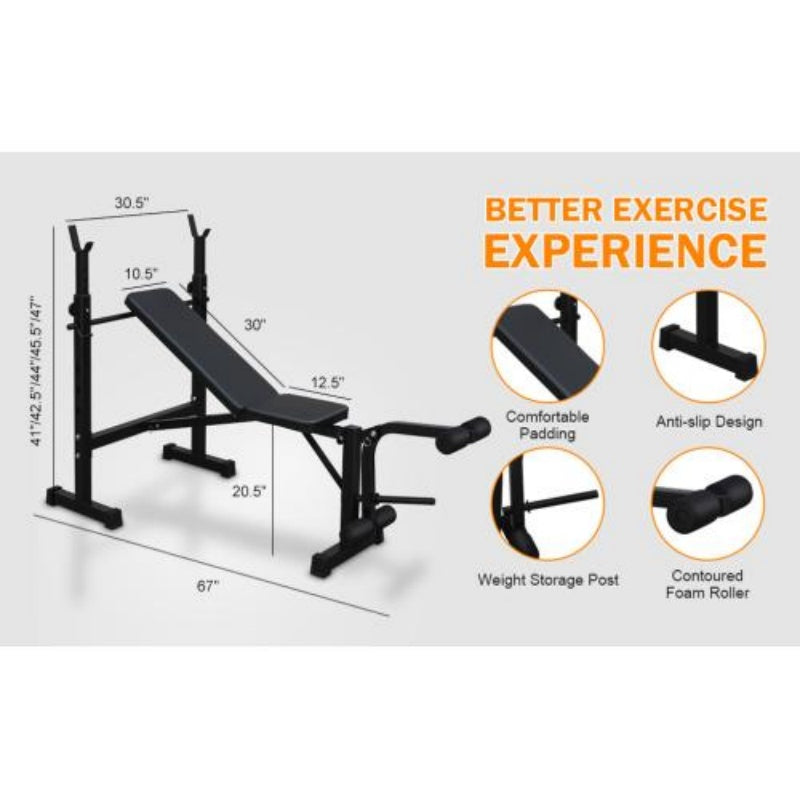 durable exercise bench for barbell lifting