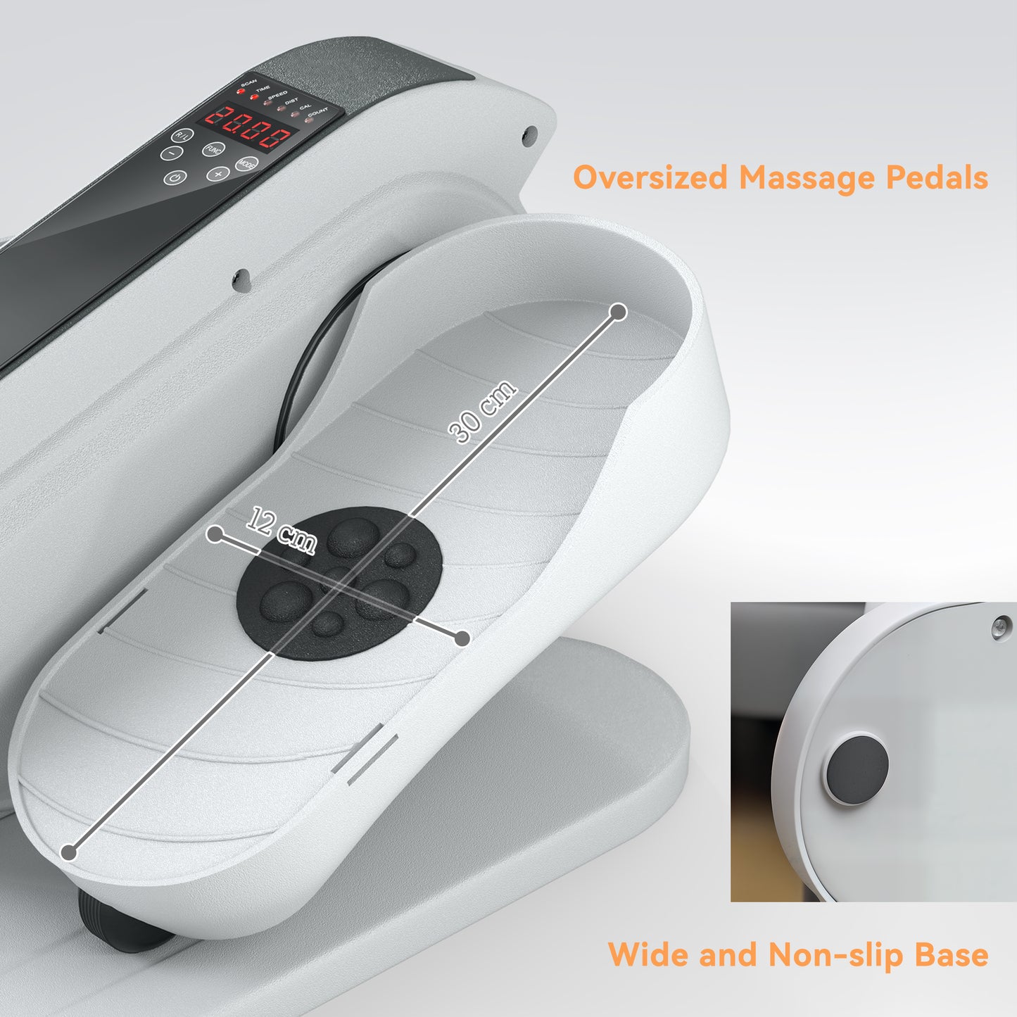 ellipse leg exerciser with lcd monitor and remote control
