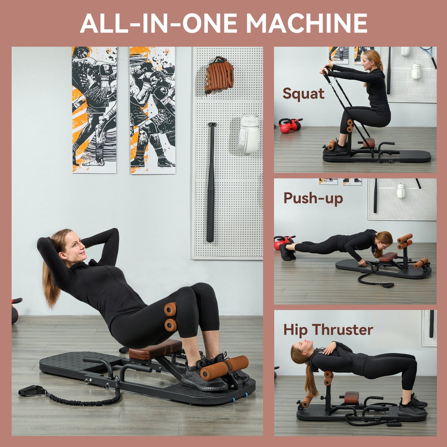 foldable sissy squat machine for glute workouts
