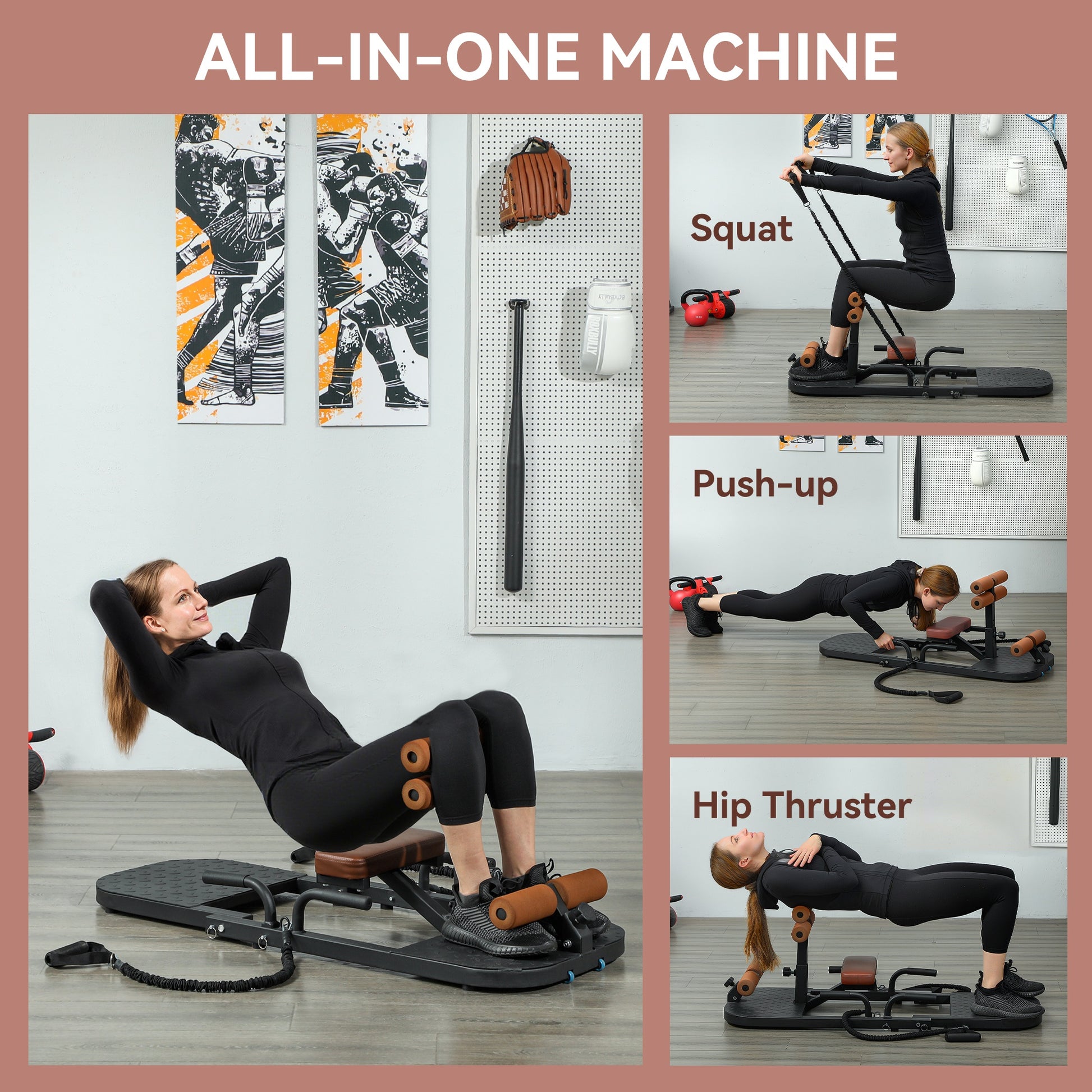 foldable sissy squat machine for glute workouts