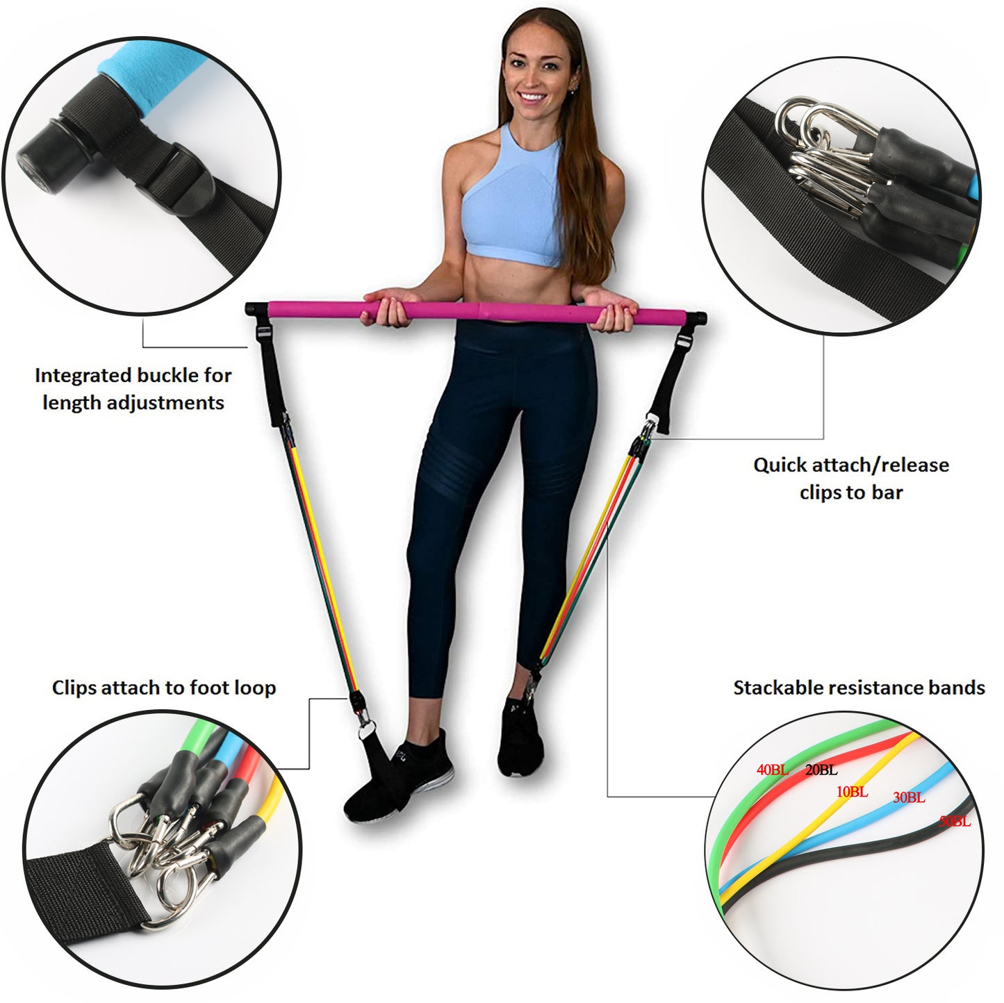 foot pedal pilates stick for strength and flexibility training

