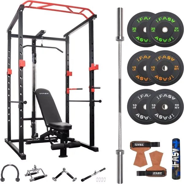 heavy duty home gym cage strength training equipment