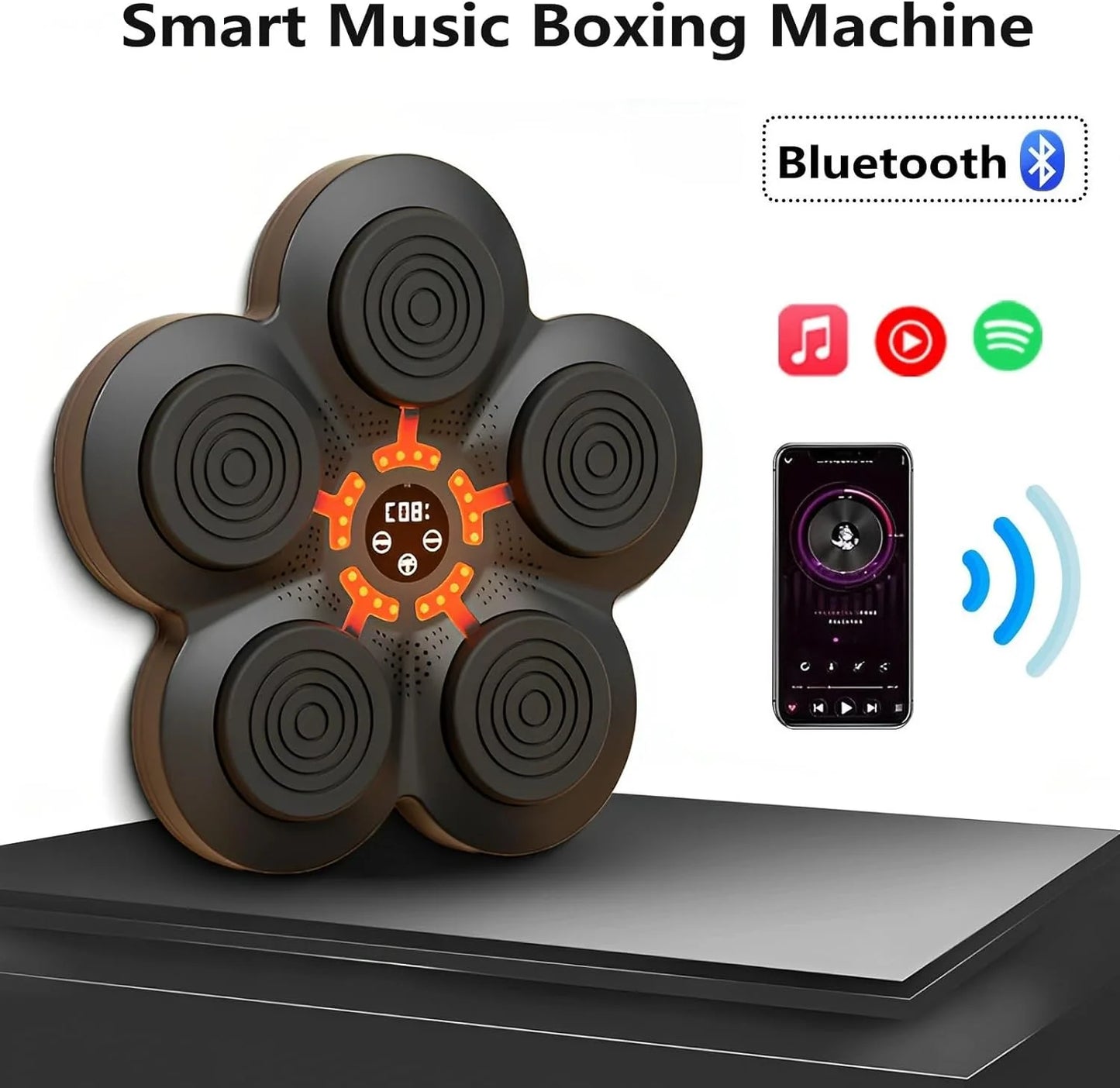 Smart Boxing Machine: Electronic Training Equipment for Speed and Agility Enhancement with Included Boxing Gloves for Diverse Workouts