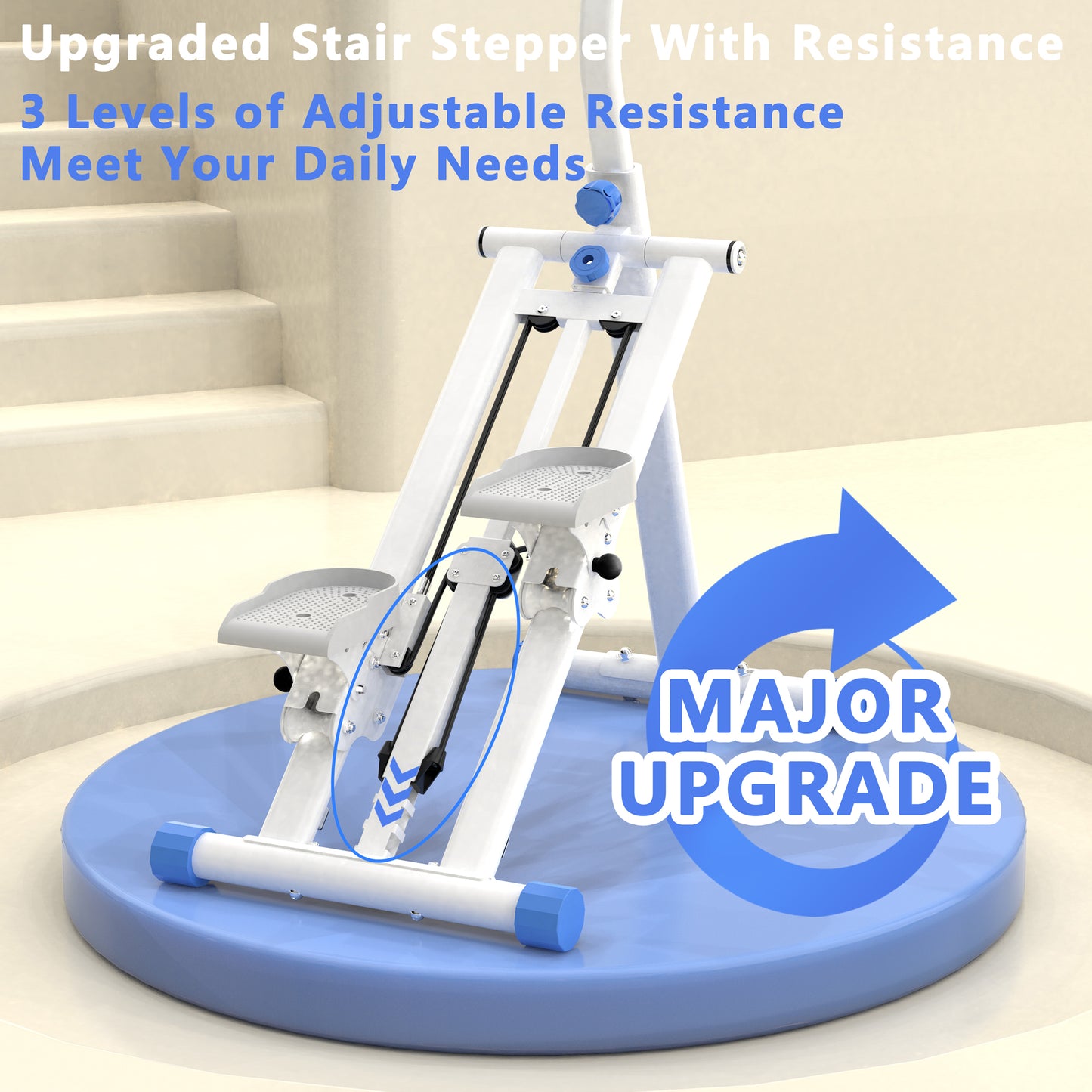 indoor cardio climber with stable steel frame