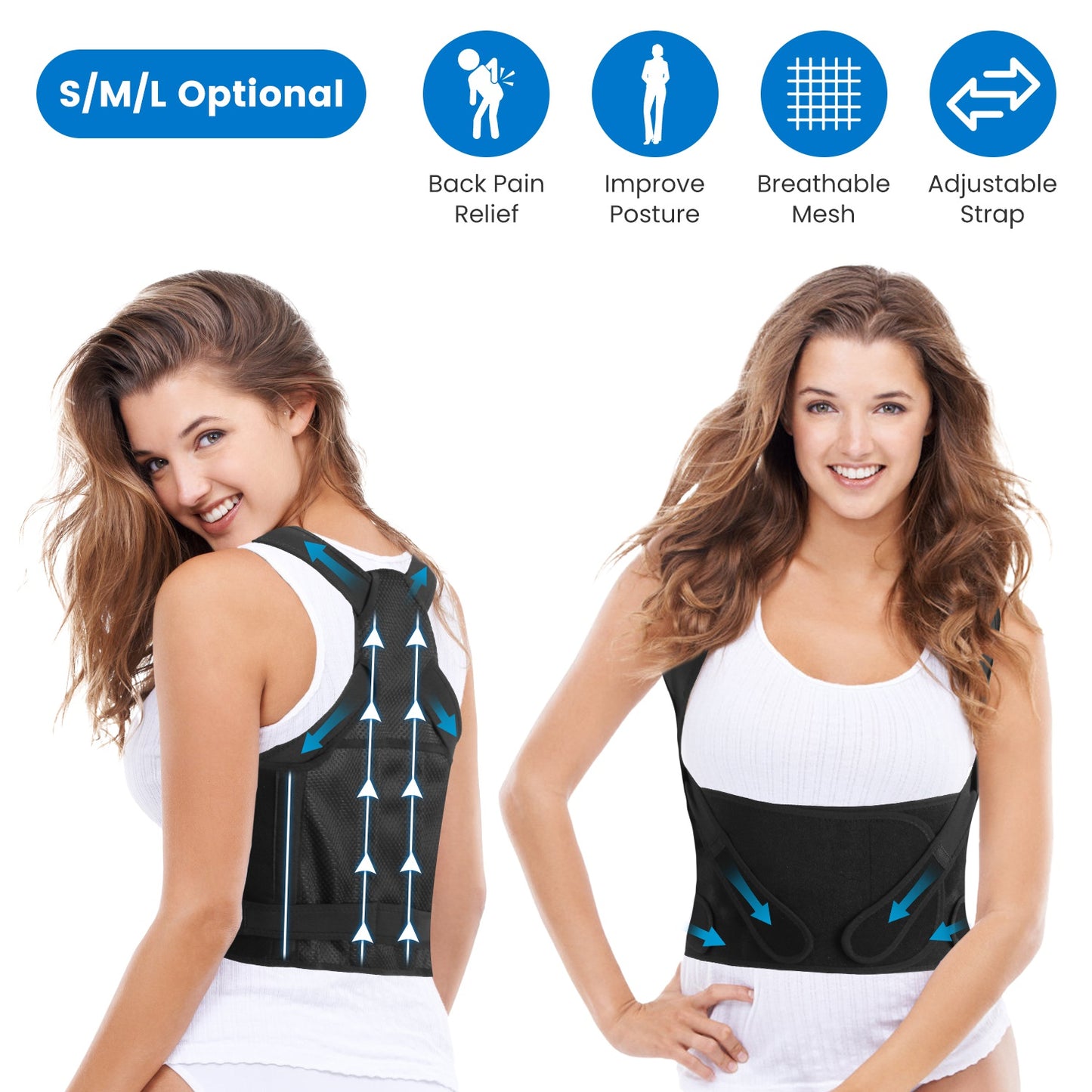 invisible posture support brace for office and home