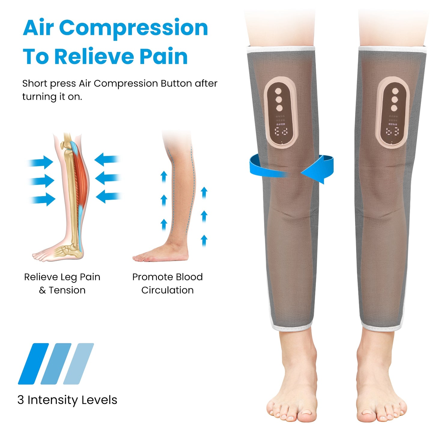 leg compression massager for swelling and soreness