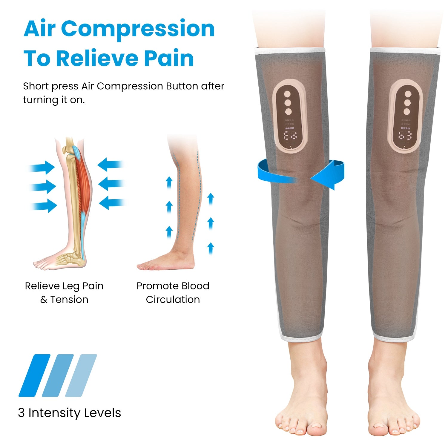 leg compression massager for swelling and soreness